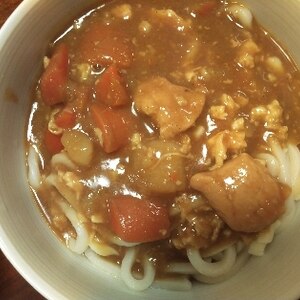 残りもののカレー＋めんつゆでリメイク★カレーうどん